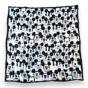 Vintage 90's Mickey Mouse silk scarf 30" x 30"